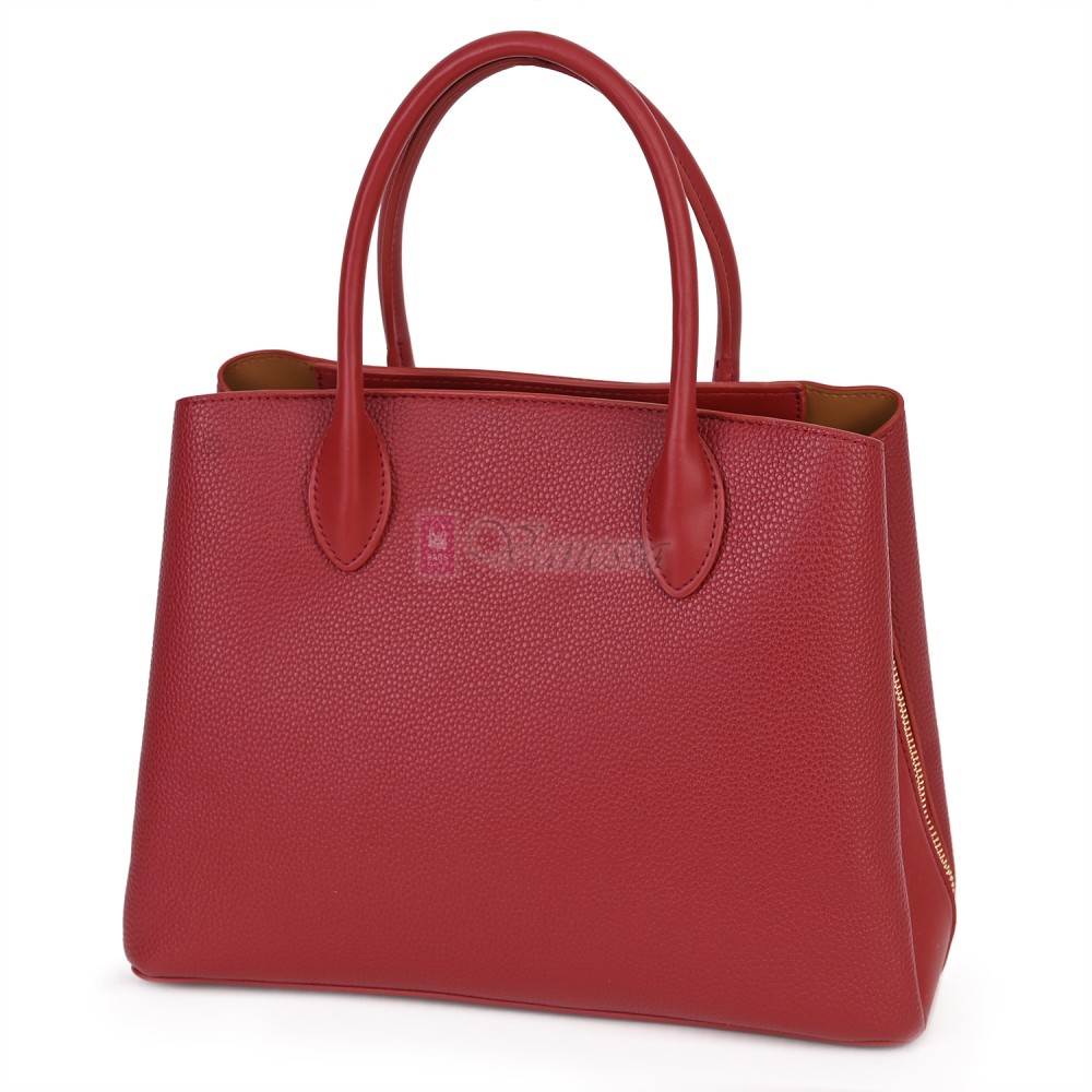 Eлегантна дамска чанта от еко кожа в червен цвят Код: AP996-1